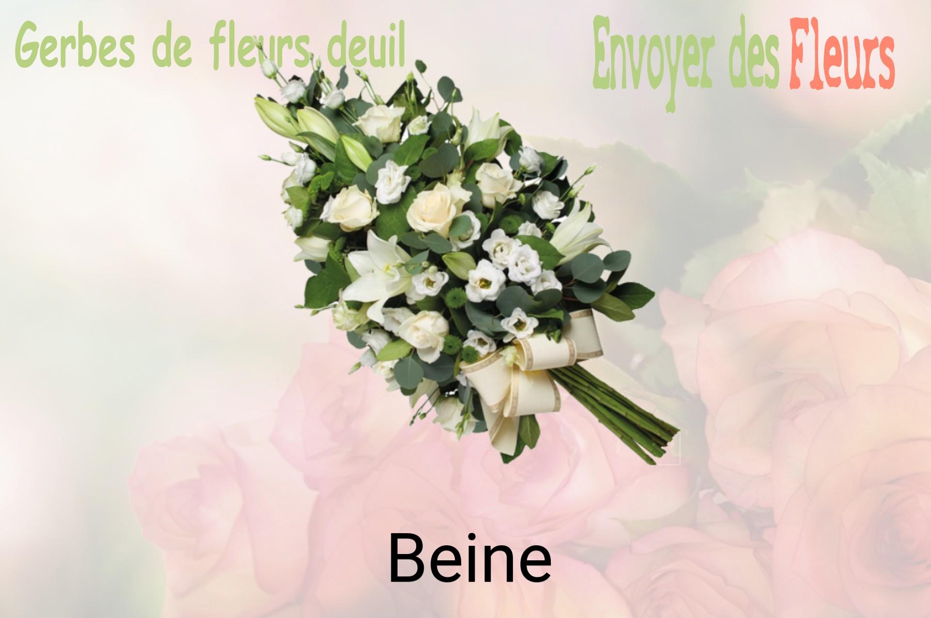 Gerbe de fleurs de deuil livrée à Beine